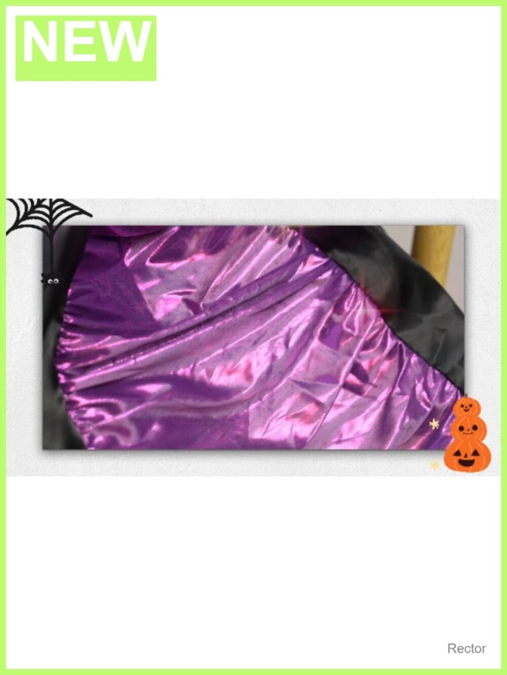 Girls Witch Costume Light Up Dress Hat Broomstick Halloween - Picture 6 of 6